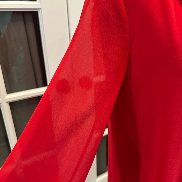 Aakaa Red V-neck Dress NWT - Picture 2 of 13